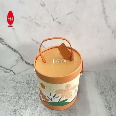 Putih Hitam 350gsm Cardboard Cylinder Tube Box Kemasan Botol