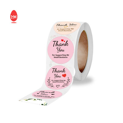 Bentuk Bulat Kertas Stiker Vinyl Tahan Air