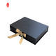Custom Logo Black Rigid Paper Cardboard Hair Gift packaging box With Ribbon