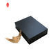 Custom Logo Black Rigid Paper Cardboard Hair Gift packaging box With Ribbon