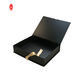 Custom Logo Black Rigid Paper Cardboard Hair Gift packaging box With Ribbon