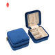 Embossing Small Travel Paper Jewelry Gift Boxes Pu Leather Portable Jewelry Case