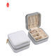 Embossing Small Travel Paper Jewelry Gift Boxes Pu Leather Portable Jewelry Case