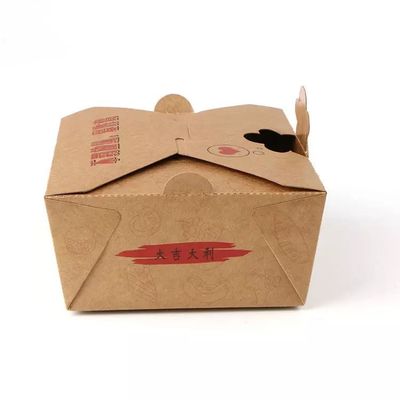 Disposable Take Away Paper Box Matt Laminasi Kraft Bubble Food Packaging