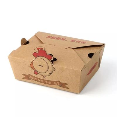 Disposable Take Away Paper Box Matt Laminasi Kraft Bubble Food Packaging