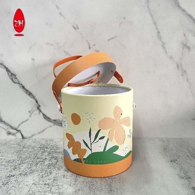 Putih Hitam 350gsm Cardboard Cylinder Tube Box Kemasan Botol