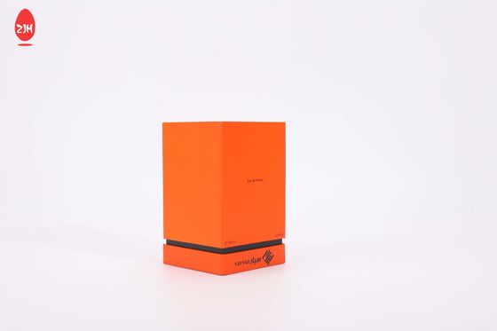 ECO Friendly Orange Paper Cardboard Gift Packaging Kotak Lilin Dengan Tutup