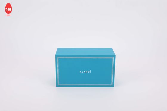 Tutup Base Blue Matt Parfum Packaging Box Gift Essential Oil Fragrance With Tray