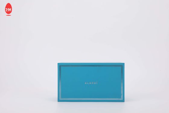 Tutup Base Blue Matt Parfum Packaging Box Gift Essential Oil Fragrance With Tray