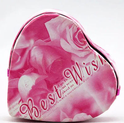 Pink Heart Shaped Flower Bouquet Packaging Boxes Luxury For Valentine Gift
